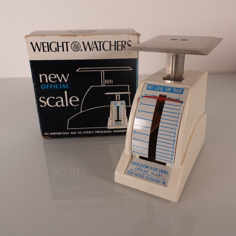Vintage Weight Watchers International Official Scale in Original Box 1968 16 oz.